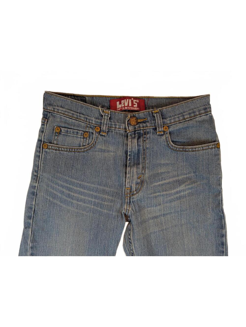 Levi's 514 Slim Straight Blue Medium Wash Denim Jeans 14 Regular 27x27